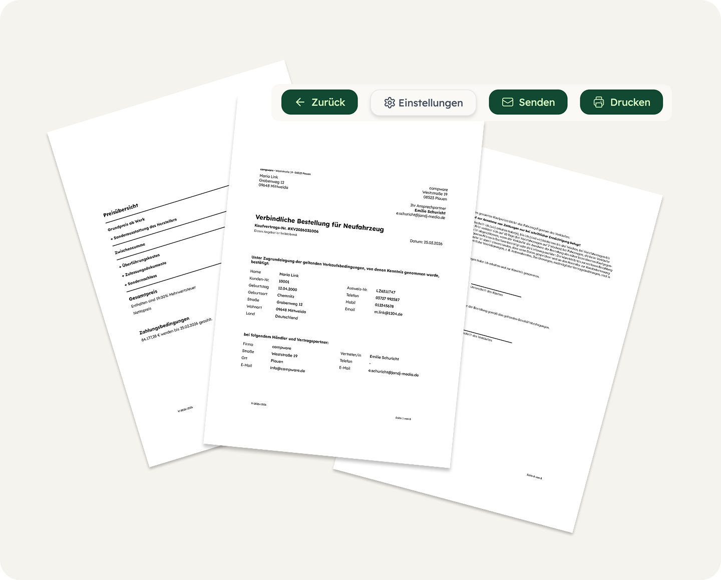 campware-Dokumente-Verkauf